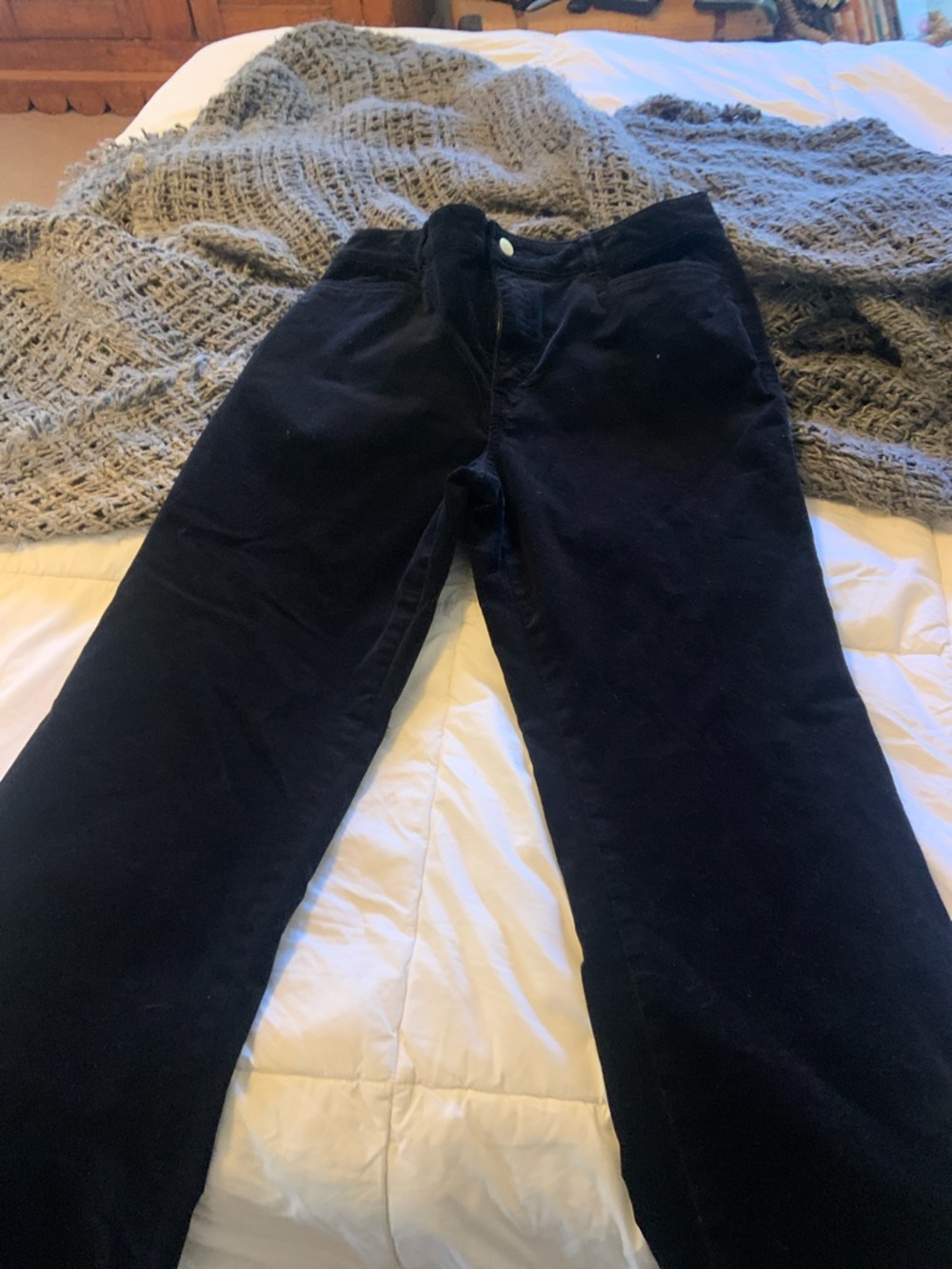 Talbots black corduroy wide leg